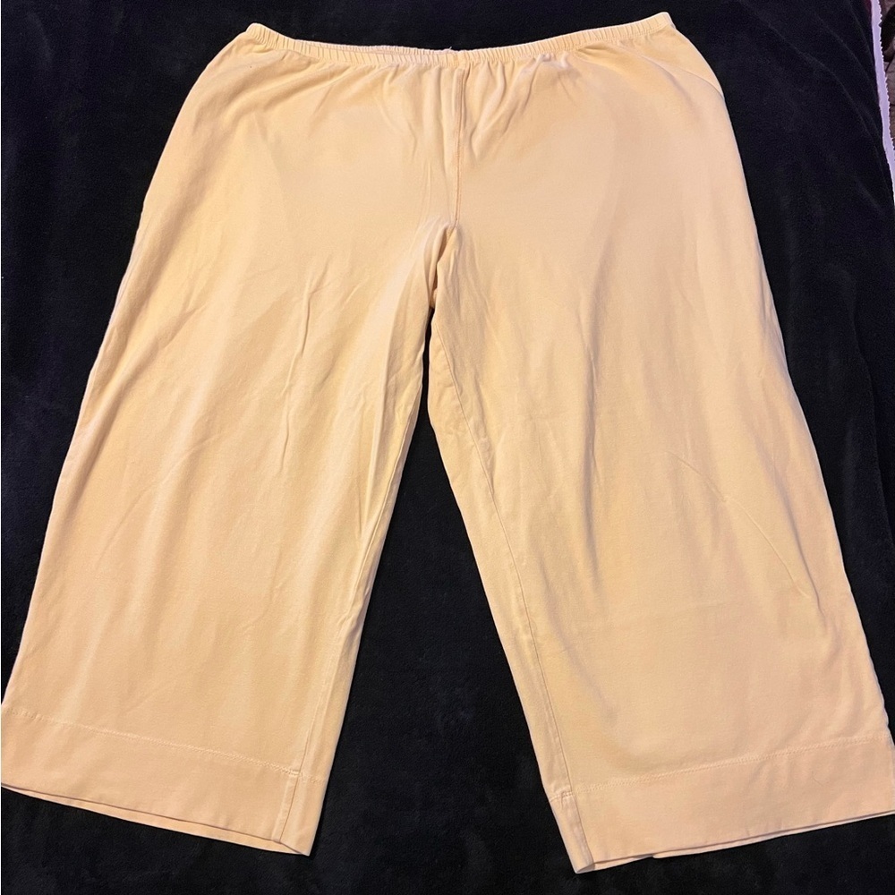 GUC Secret Treasures Women’s Yellow Wide-Leg Pajama Pants 16/18 - Picture 1 of 7